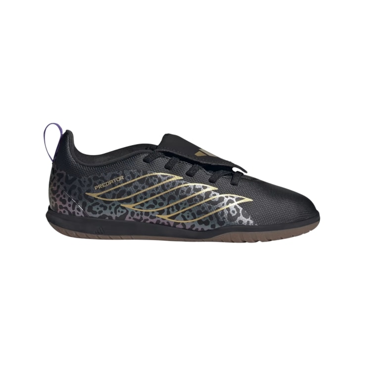 Chuteira Futsal Adidas Predator Club Kaká Infantil - Preta/Roxa