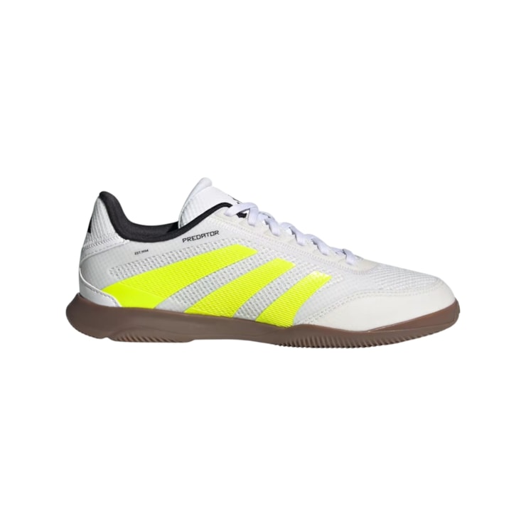 Chuteira Futsal Adidas Predator League Infantil - Branca/Amarela