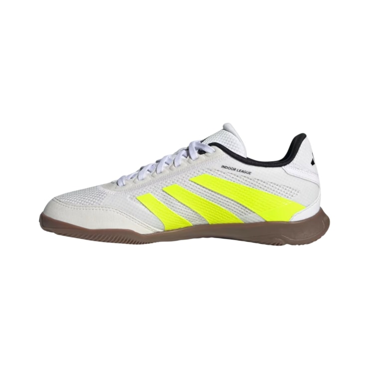 Chuteira Futsal Adidas Predator League Infantil - Branca/Amarela