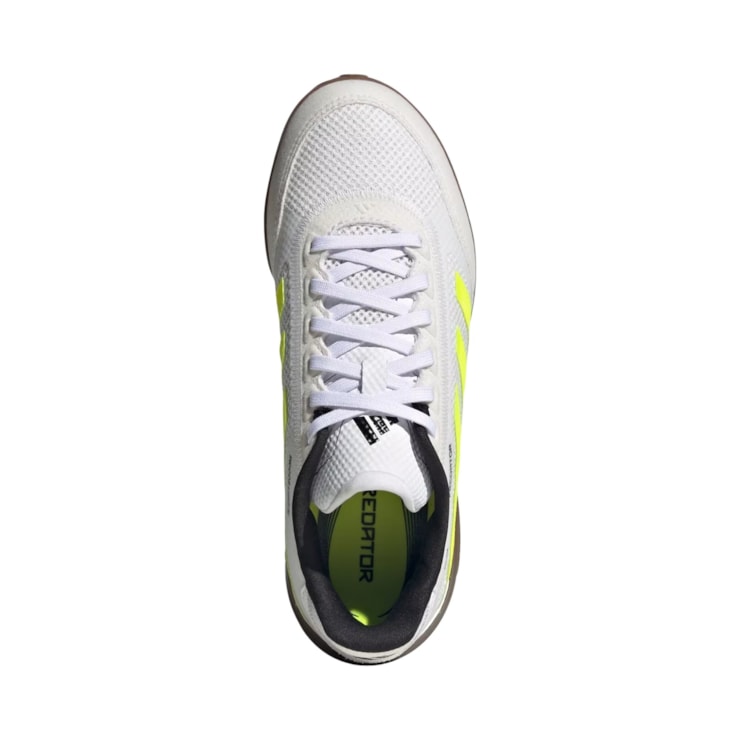 Chuteira Futsal Adidas Predator League Infantil - Branca/Amarela
