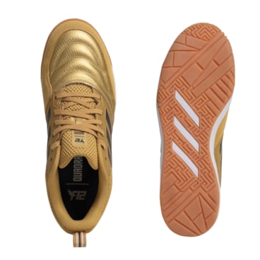 Chuteira Futsal Adidas Quadra F12 Masculina - Dourada