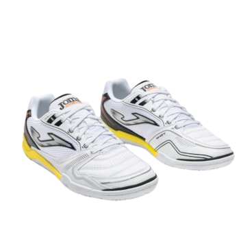 Chuteira Futsal Joma Dribling 26 Masculina - Branca/Amarela