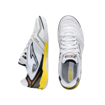 Chuteira Futsal Joma Dribling 26 Masculina - Branca/Amarela