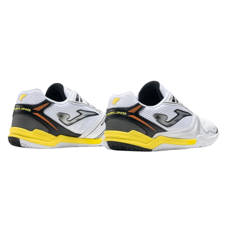 Chuteira Futsal Joma Dribling 26 Masculina - Branca/Amarela