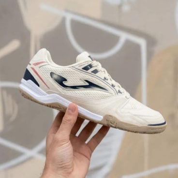 Chuteira Futsal Joma Dribling Masculina - Bege/Preta