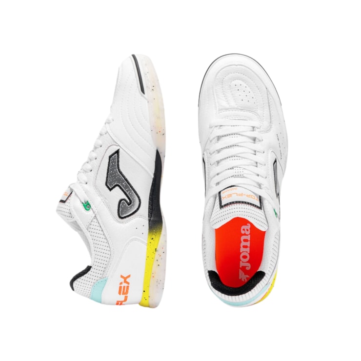 Chuteira Futsal Joma Top Flex 26 Masculina - Branca/Preta