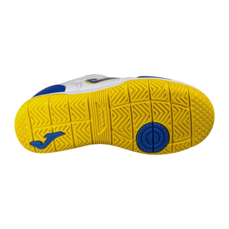 Chuteira Futsal Joma Top Flex Infantil - Branca/Azul