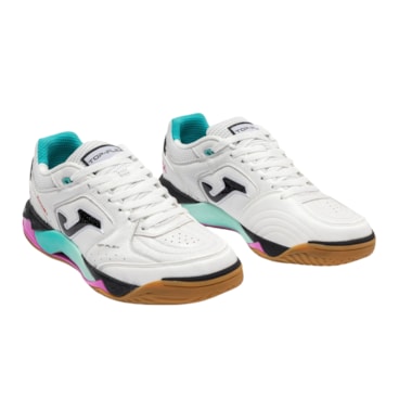 Chuteira Futsal Joma Top Flex Plus Masculina - Branca/Verde
