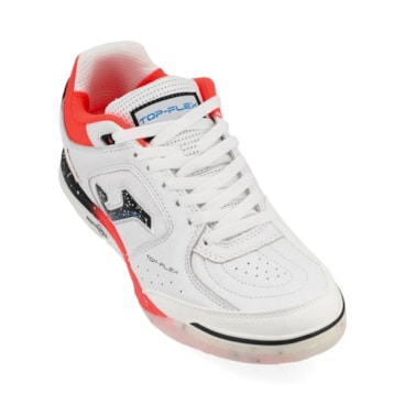 Chuteira Futsal Joma Top Flex Rebound Masculina - Branca/Coral