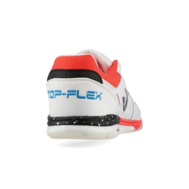 Chuteira Futsal Joma Top Flex Rebound Masculina - Branca/Coral