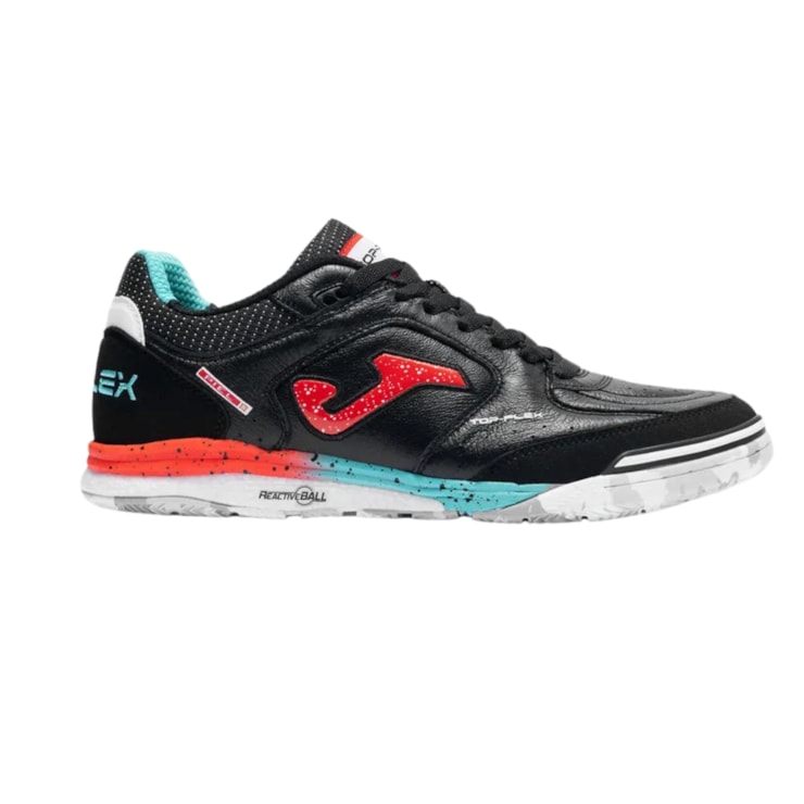 Chuteira Futsal Joma Top Flex Rebound Masculina - Preta/Vermelha