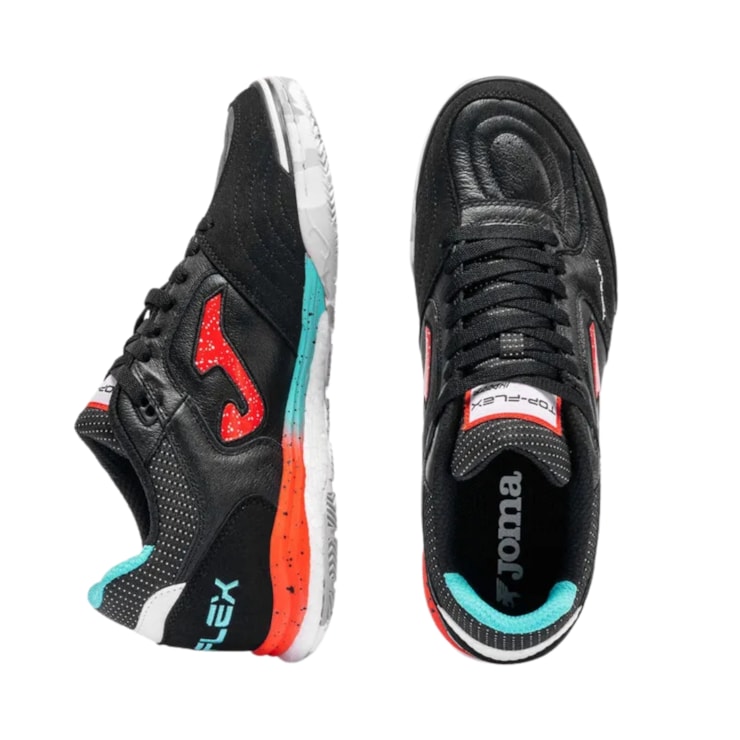 Chuteira Futsal Joma Top Flex Rebound Masculina - Preta/Vermelha
