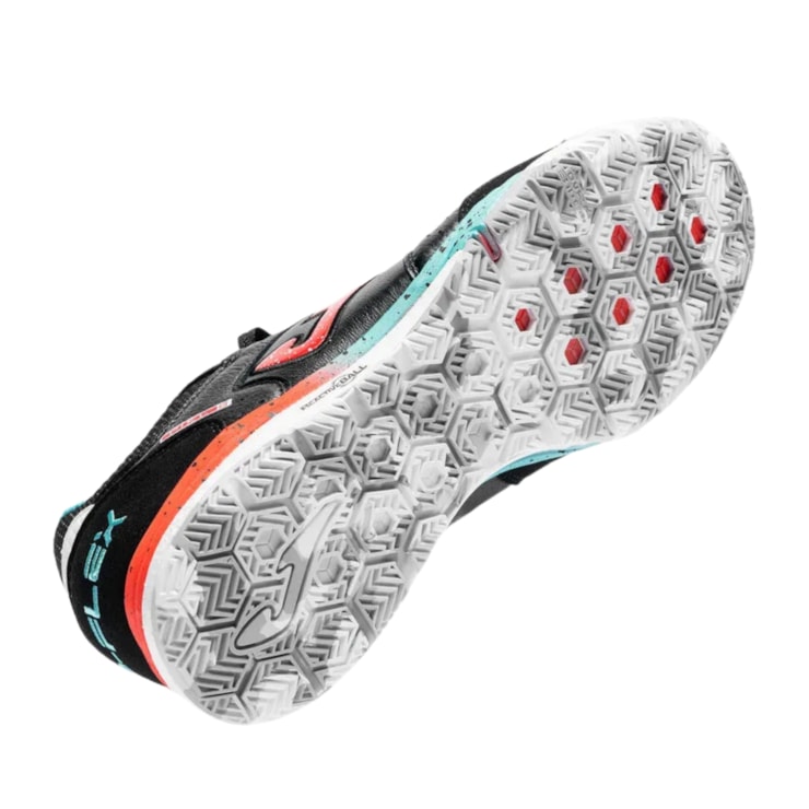Chuteira Futsal Joma Top Flex Rebound Masculina - Preta/Vermelha