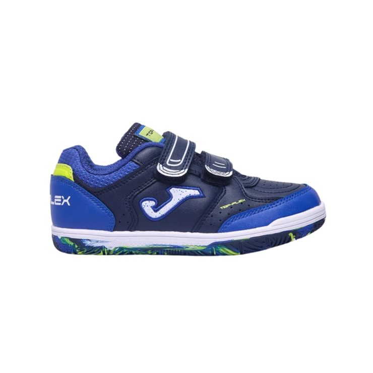 Chuteira Futsal Joma Top Flex Velcro Infantil - Azul