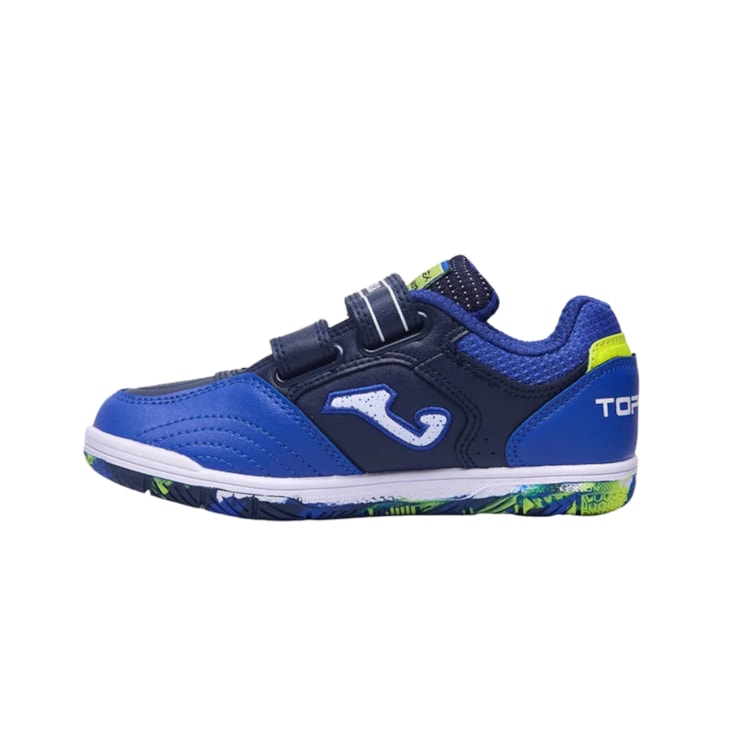 Chuteira Futsal Joma Top Flex Velcro Infantil - Azul