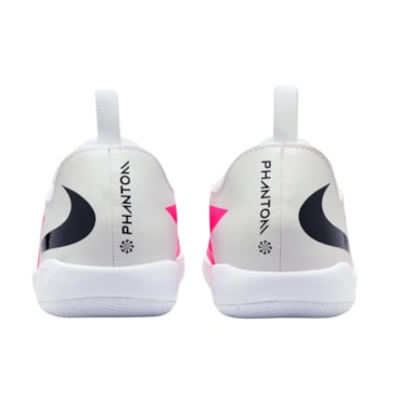 Chuteira Futsal Nike Phantom 6 Academy Low Infantil - Rosa/Branca