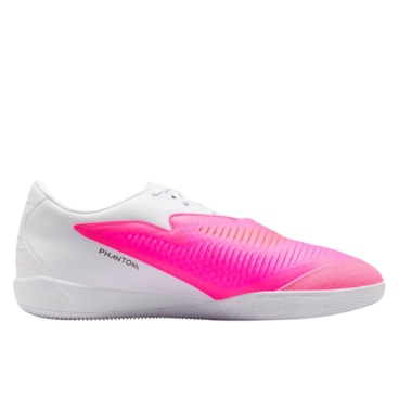 Chuteira Futsal Nike Phantom 6 Academy Low Masculina - Branca/Rosa