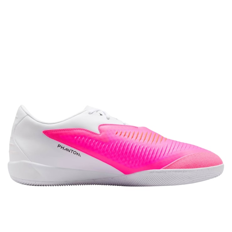Chuteira Futsal Nike Phantom 6 Academy Low Masculina - Branca/Rosa