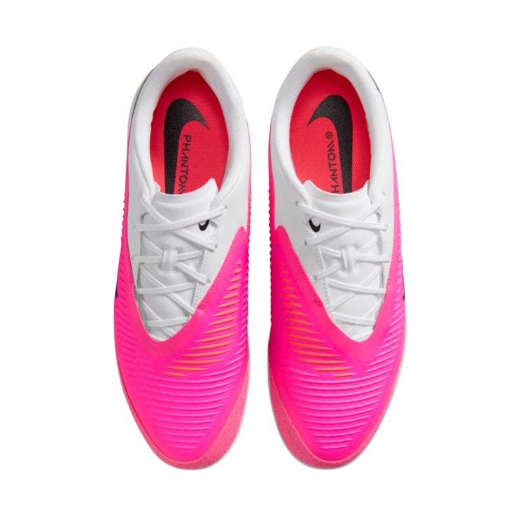Chuteira Futsal Nike Phantom 6 Academy Low Masculina - Branca/Rosa