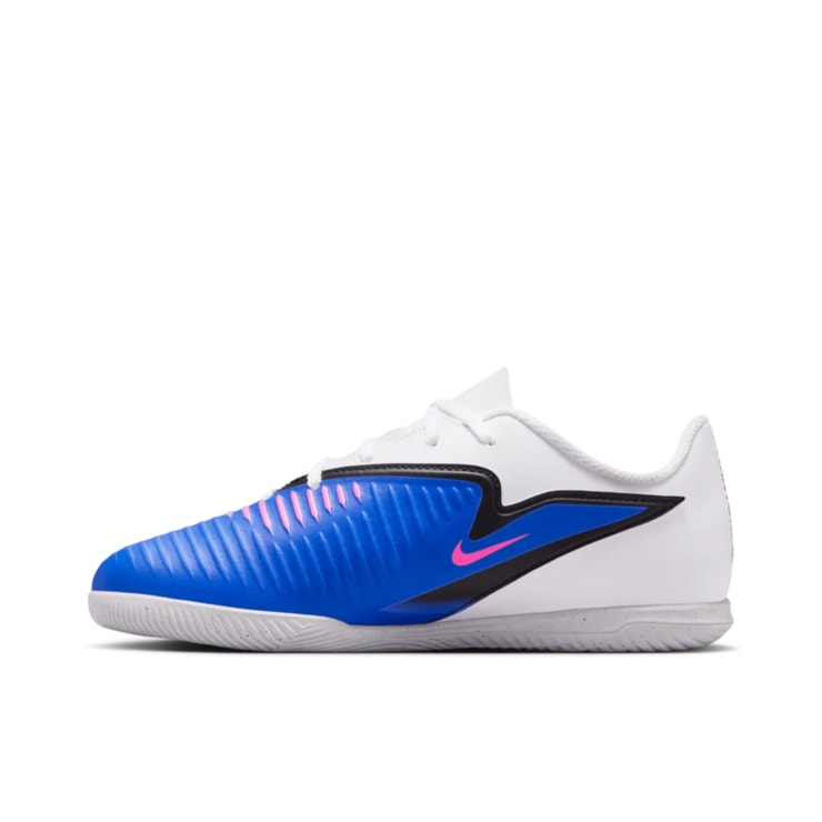 Chuteira Futsal Nike Phantom 6 Club Low Infantil - Azul/Branca