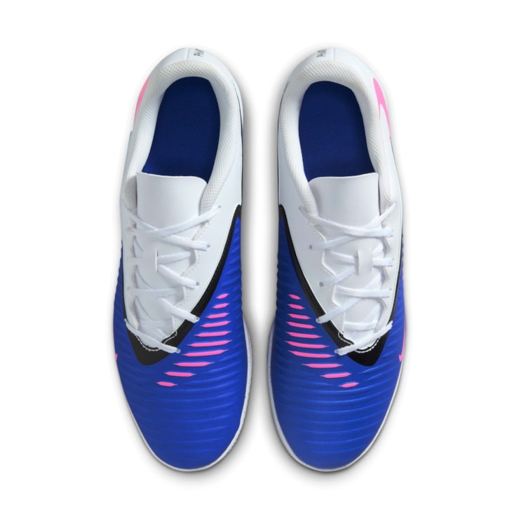 Chuteira Futsal Nike Phantom 6 Club Low Masculina - Azul/Branca