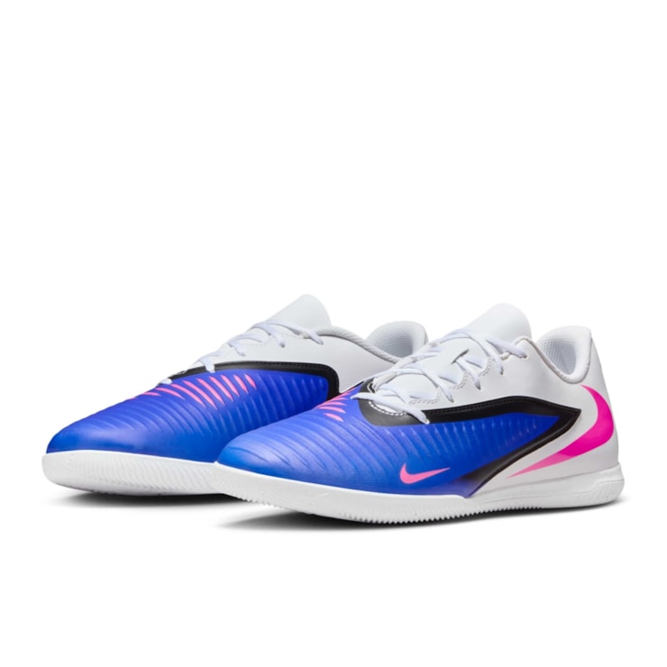 Chuteira Futsal Nike Phantom 6 Club Low Masculina - Azul/Branca