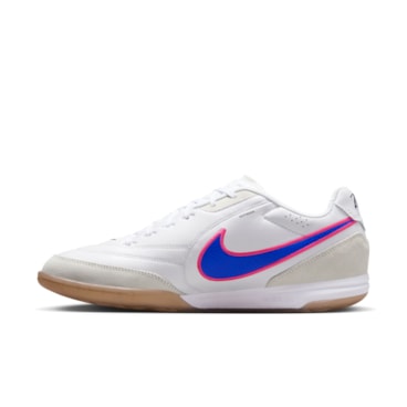 Chuteira Futsal Nike Tiempo Street Gato Masculina - Branca/Azul