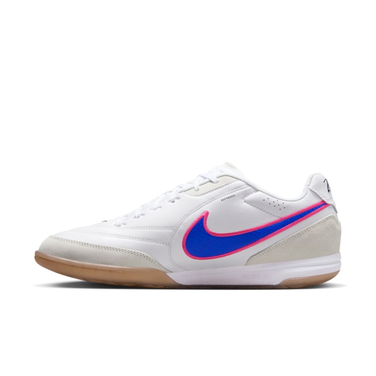 Chuteira Futsal Nike Tiempo Street Gato Masculina - Branca/Azul