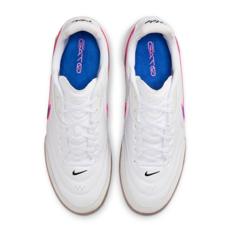 Chuteira Futsal Nike Tiempo Street Gato Masculina - Branca/Azul