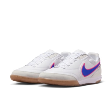 Chuteira Futsal Nike Tiempo Street Gato Masculina - Branca/Azul