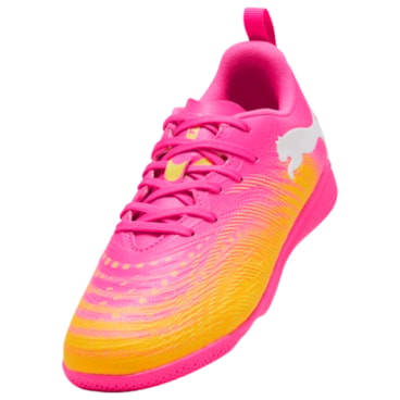 Chuteira Futsal Puma Future 9 Play  Infantil - Rosa