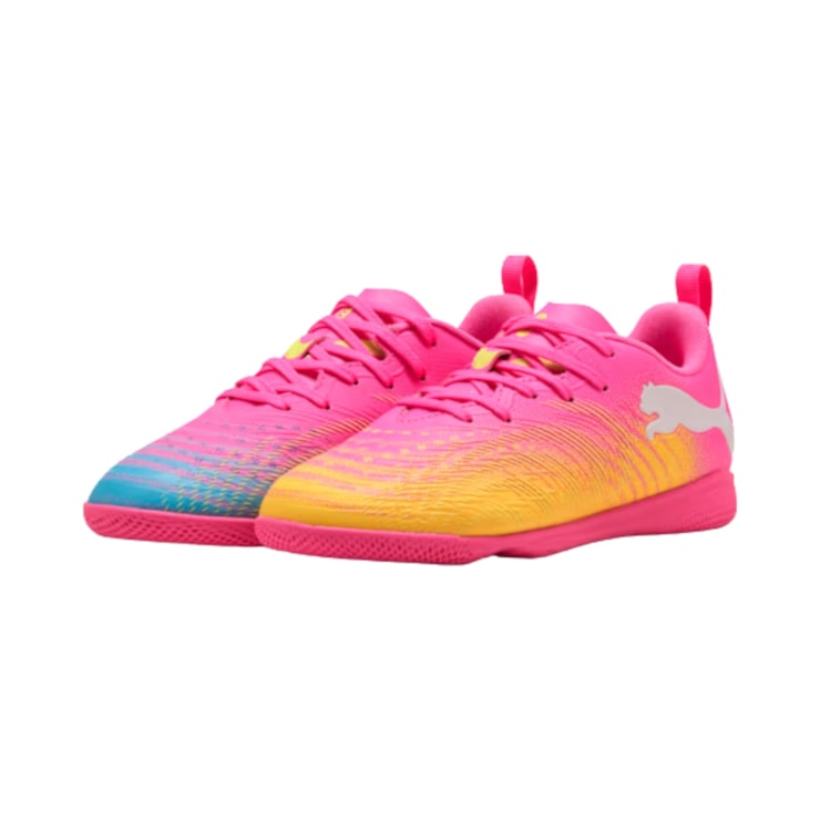 Chuteira Futsal Puma Future 9 Play Infantil - Rosa