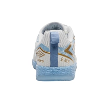 Chuteira Futsal Umbro Pro 5 Bump Kintsugi Unissex - Branca/Azul