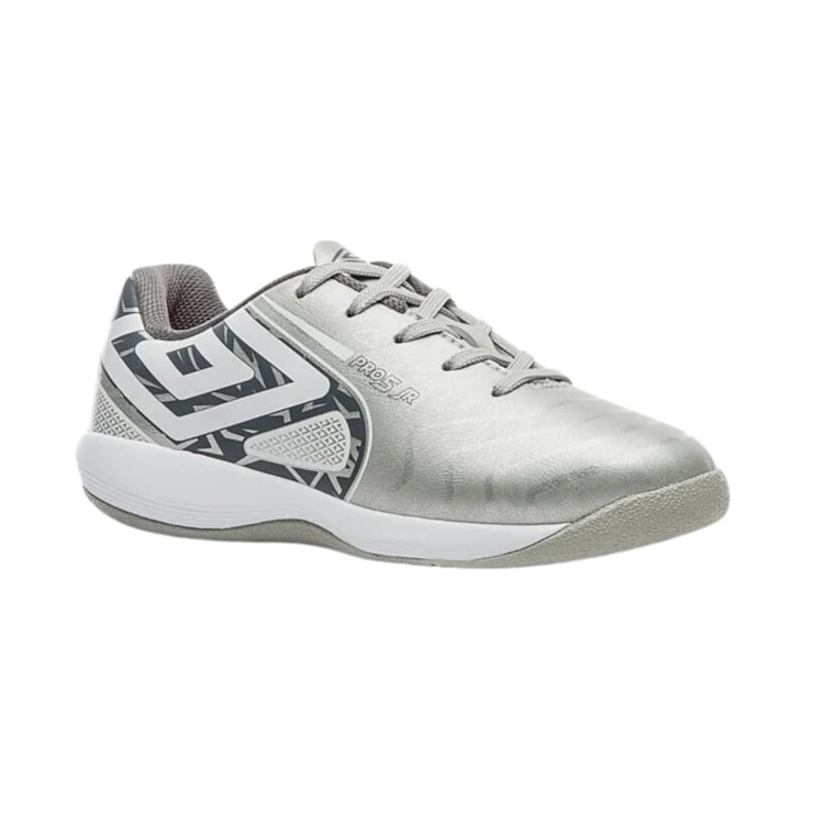 Chuteira Futsal Umbro Pro 5 Infantil - Cinza/Grafite