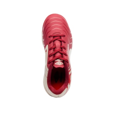Chuteira Futsal Umbro Pro 5 Infantil - Vermelha/Branca