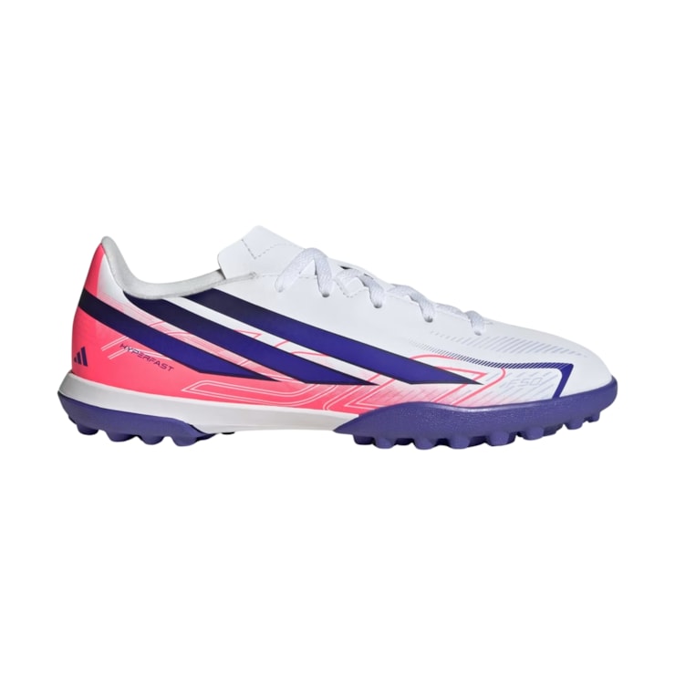 Chuteira Society Adidas F50 Hyperfast Club Infantil - Branca