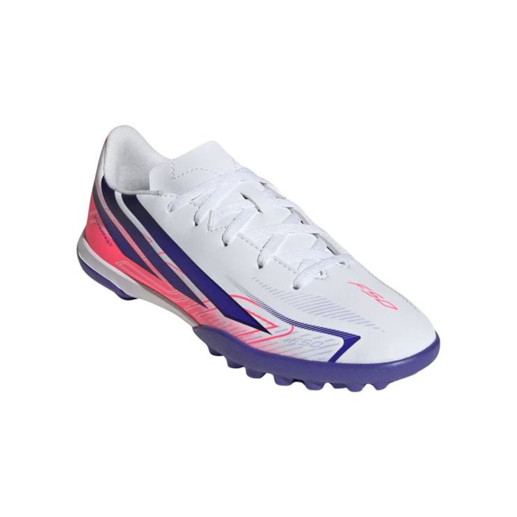 Chuteira Society Adidas F50 Hyperfast Club Infantil - Branca