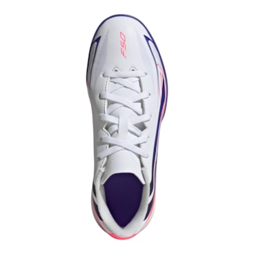Chuteira Society Adidas F50 Hyperfast Club Infantil - Branca