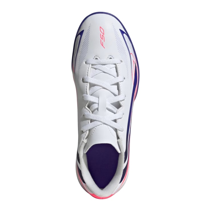 Chuteira Society Adidas F50 Hyperfast Club Infantil - Branca