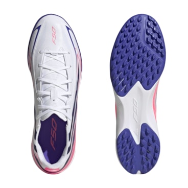 Chuteira Society Adidas F50 Hyperfast League Masculina - Branca