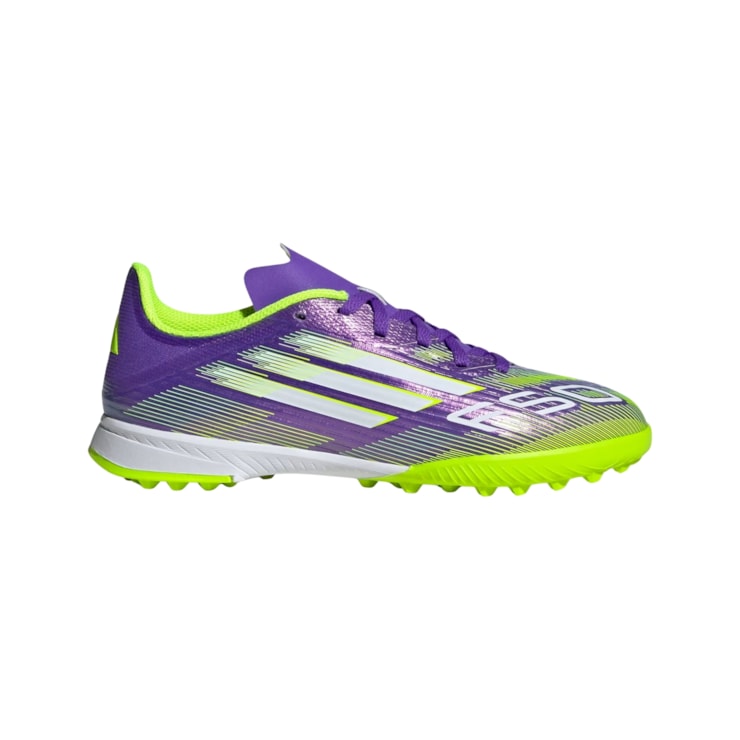 Chuteira Society Adidas F50 League Infantil - Roxa/Verde