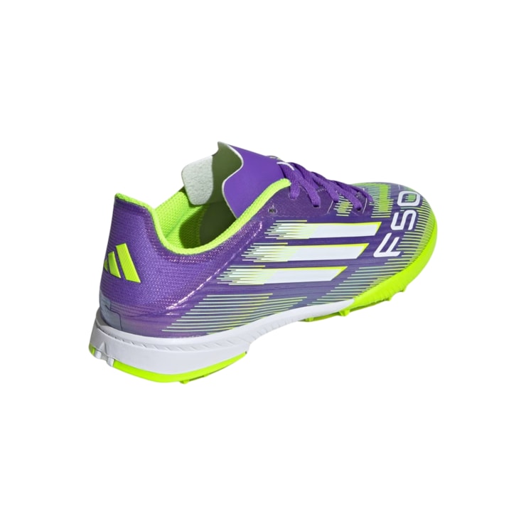 Chuteira Society Adidas F50 League Infantil - Roxa/Verde