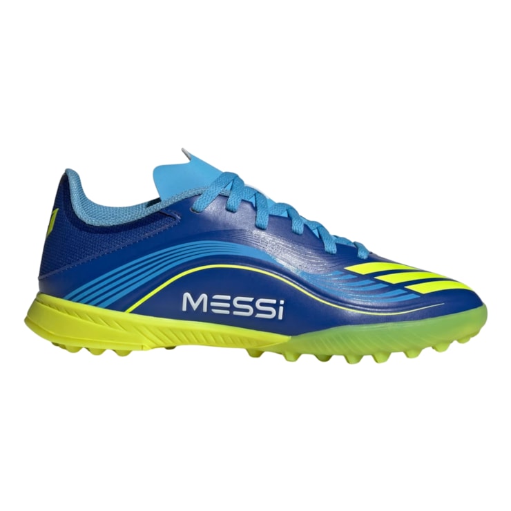 Chuteira Society Adidas F50 Messi League Infantil - Azul