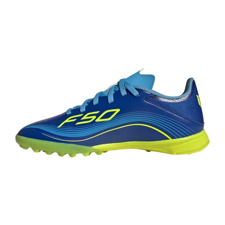 Chuteira Society Adidas F50 Messi League Infantil - Azul