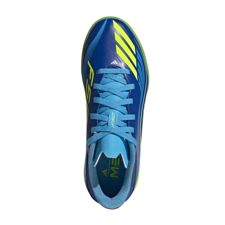 Chuteira Society Adidas F50 Messi League Infantil - Azul