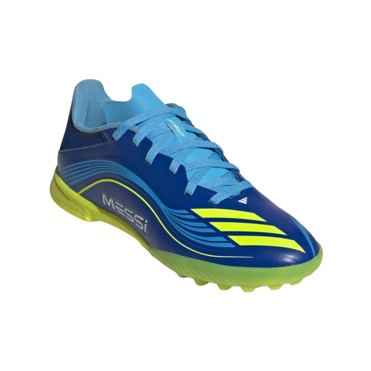 Chuteira Society Adidas F50 Messi League Infantil - Azul