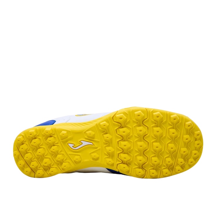 Chuteira Society Joma Top Flex Infantil - Branco/Azul