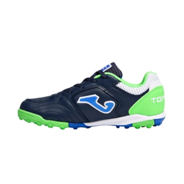 Chuteira Society Joma Top Flex Jr Infantil - Marinho/Verde