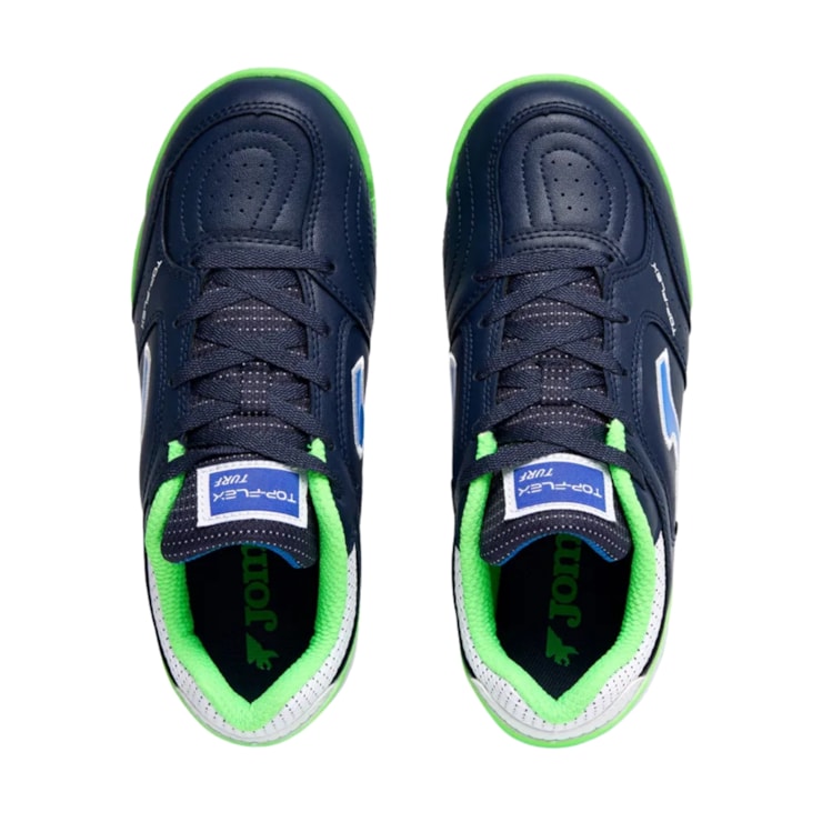 Chuteira Society Joma Top Flex Jr Infantil - Marinho/Verde
