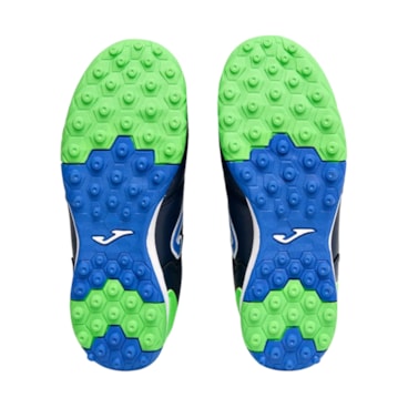 Chuteira Society Joma Top Flex Jr Infantil - Marinho/Verde